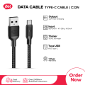 itel Cable Pulse C22N Type-C to Type-C Data Cable, Fast Charging, High-Speed Data Transfer, 1.2 Meter Long, Nylon Braided Design. 