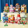 164PCS Mini Lego City Street View Building Blocks McDonald's House Model Building Blocks Compatible with LeGo Children's Educational Toys. 