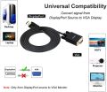 BENFEI  DisplayPort to VGA Adapter, 1.8M DP DisplayPort of Computer/Laptop  to VGA of Monitor/Projector 6 Feet Cable Male to Male Gold-Plated Cord Compatible for Lenovo, Déll, HP, ASúS and Other Brand (Not Bidirectional,Not Compatible with HDMI or USB). 
