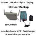 WiFi Router UPS Power Bank 12 Volts 1A 1.5A 5 to 6 Hours Guaranteed Backup TpLink, Tenda PTCL, Fiber, ONT 12v Router UPS Digital Display | included Fast Charger | 6 month warranty. 