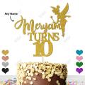 Customized Fairy Cake Topper For Party Celebration, Baby turns one Toppers, with ANY NAME, Party Cake Decoration. 