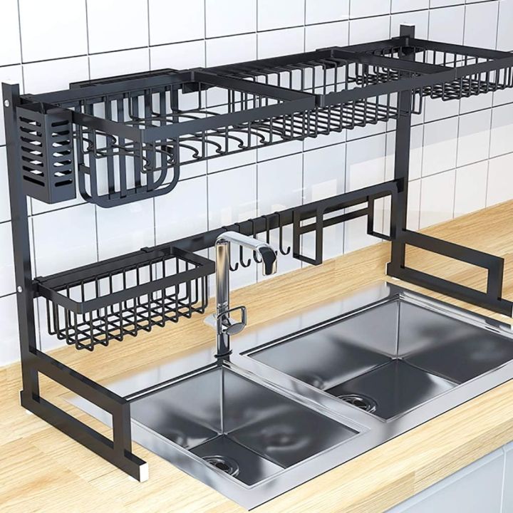 Over%20The%20Sink%20Dish%20Drying%20Rack%20with%20Fruit%20Basket%20Kitchen%20Counter%20Bowl%20Fork%20Cup%20Spoon%20Dish%20Drainer%20Dishrack%20Matte%20Black%20-%20Image%207