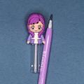 Elsa And Anna (set of 4) - Fancy Lead Bullet Push (sika) Pencil For Kids (Girls and Boys). 