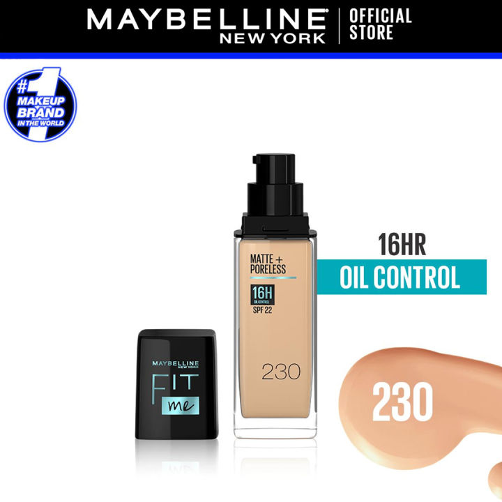 Maybelline New York - NY Fit Me Matte + Poreless Liquid Foundation SPF 22 230 Natural Buff 30ml For Normal to Oily Skin