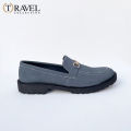 Travel Collection - Suede Chunky Loafers - Best Quality Loafer Shoes for Men - Gray Color. 