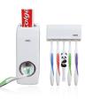 Latest HQ Toothpaste Dispenser with Tooth Brush Holder - White. 