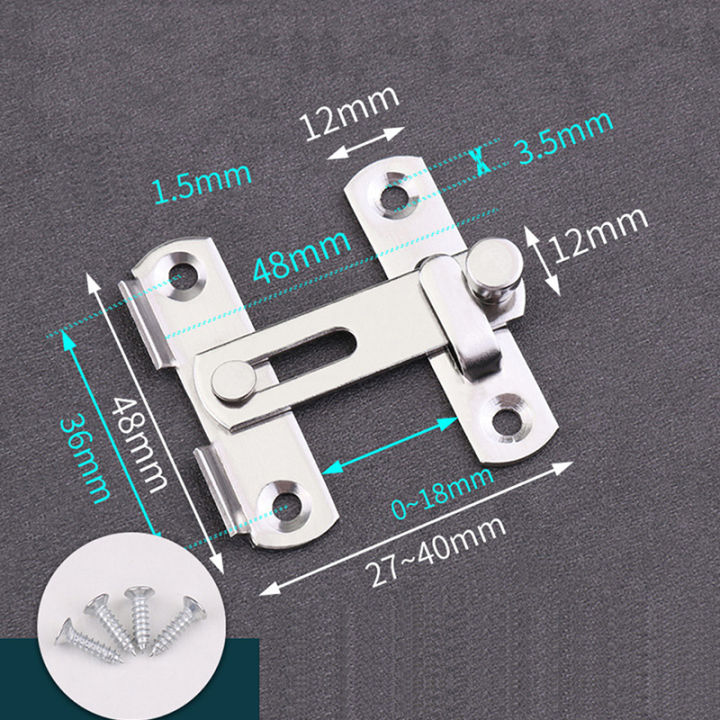 Door Lock Guard Latch Bolt 90 180 Degree Stainless Steel Toggle Latch