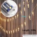 LED Photo Clip String Lights 20 Clips 5 meter AAA Battery and Warm White LEDs Fairy Twinkle Light with Clips for Hanging Photos Pictures Cards & Artwork, for Bedroom Home Decoration. 