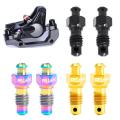 2Pcs Bike Hydraulic Disc Brake Exhaust Bolt Clip Filling Oil Screw Rainbow. 