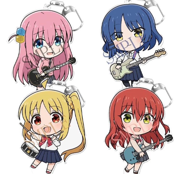 BOCCHI THE ROCK Keychain Cosplay Anime Accessories Gotoh Hitori Yamada Ryo Key Chain Pendant Cartoon Badge