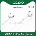 Original OPPO R11 Wired Earphones with 3.5mm Plug, Hybrid Technology, Noise-Cancellation, and In-Ear Design for Xiaomi, Huawei, Realme, Samsung, and More. 