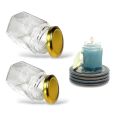 Pack of 2 - Candle Jar - Empty Candle Jars - 6oz - Raw Material For Candle Making. 