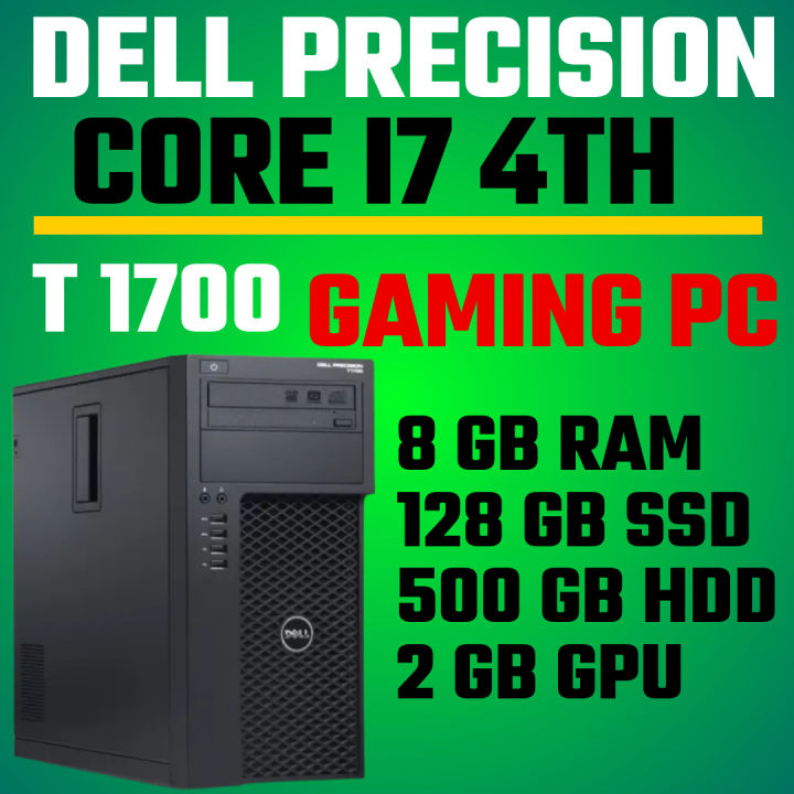 De!! Precision T 1700 , CORE i7 4Th , 8GB RAM, 128GB SSD, 500GB HDD, 2GB GRAPHIC CARD