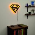 3D Superman Wall Lamp - Gaming Decor - Aesthetic room decor - Color Black. 