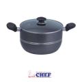 CHEF Non Stick Heavy Guage Casserole/Degchi/Cooking Pot - 22 cm. 