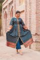3D Printed stitched fancy maxi 2 pieces open front frock style for women & young girls. 