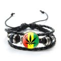 Jamaican Reggae Rock Singer Bob Marley Charm Bracelet Mens Punk Wrap Leather Bracelets Hip Hop Hand Jewelry Gift for Fans. 