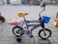 Kids Cycle Age 2-6,12 inch Smarty Double bar Iron Wheel Double Chimtta Kids Bike with Training Wheels & brakes, Children Bicycle with Basket for Boys & Girls Birthday. 