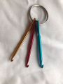 Mini Crochet Hook Set on a keychain – 3 sizes (3mm, 4mm and 5mm) – Crochet Multi Tool. 