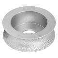 7.3cm Brazed Diamond Grinding Wheel Concave Abrasive for Stone Marble Granite. 