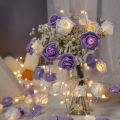 Artificial flowers Rose Fairy Lights Delicate 1.5M length Fairy lights Artificial Rose Flower String Light Red Pink color. 