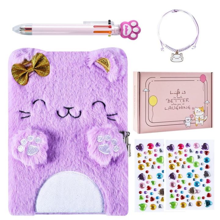 Diary for Girls with Lock and Keys, Kids Journal Travel Notebook