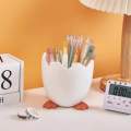 Multifunctional Egg Shape Design Creative Desktop Makeup Brushes Stationery Pen Pencille Holder Storage Container Holder. 