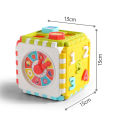 0-3 Years Baby Montessori Educational Toys Toddler Activity Cube Shape Sorting Toys Boy Girl Shape Matching Number Sorter Game. 