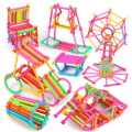 DIY Intelligent Blocks Smart Stick Toy Pack - STEM Educational Building Blocks Set for Kids - Smart City Construction, Different Shapes, and Interlocking Pieces - Creative Puzzle and Engineering Kit (101 PCS / 300 PCS / 120+ PCS). 