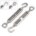 2pcs M5 (5mm) Hook & Eye Turnbuckle Rigging Wire Rope Tension Screw Open Body Draw-in Bolt 304 Stainless Steel Adjustable Wire Rope Tensioner… uk import. 