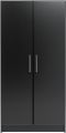 Wooden Cupboard, Organizer, Cupboard for Clothes, kitchen, Storage Cabinet, 32" W x 65" H x 16" D, Black. 
