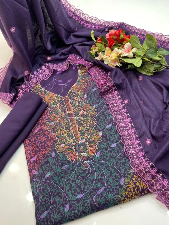 Lulusar%20Luxury%20Shamoz%20Silk%20Unstitched%20Suit%20For%20Women%20-%203%20piece%20suit%20-%20Image%203