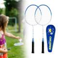 2Pcs Sports Badminton Racket Double Racquets with Carry Case Parentchild Interactive Toys Badminton Accessory for Kids for Game Lawn Outdoor. 