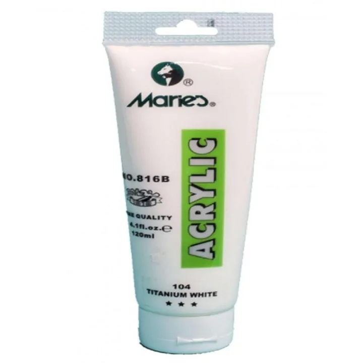 Marie's 75ml Acrylic Colors Paint Tubes -104 -Titanium White