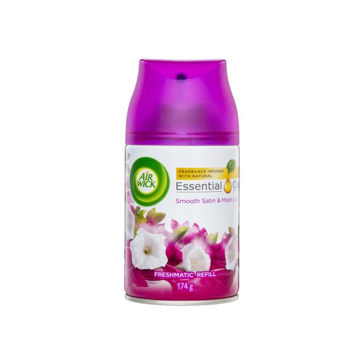AIRWICK FRESHMATIC SMOOTH SATIN AND MOON LILLY SENSOR MACHINE REFILL ROOM SPRAY ROOM AIR FRESHENER 250ML