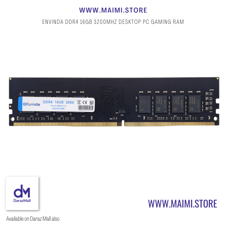 ENVINDA DDR4 PC RAM Memory 16GB 3200MHz DIMM Desktop Intel