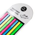 lifestyle Transparent Long Page Neon Highlighter Strips Sticky Index Tabs Multicolor 160 Sheets. 