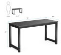 Office Table Office Desk Laptop Table Computer Table Study Table Writing Table Home Table (Black+Black). 