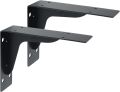 2pcs Heavy Duty Shelf Bracket Industrial Floating Shelf Bracket Max Load 300 Pounds Wall Mounted Metal Shelf Support Right Angle Shelves Brackets, 2 Sizes Available 10 inch, 12 inch. 