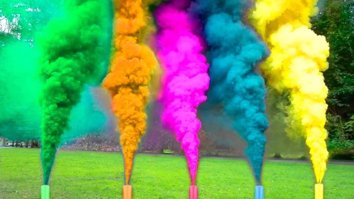 Pack Of 5 Premium Quality Color Smoke For Birthday Celebration Color_ Smoke Color Shell For Party Wedding Birthday Happy Annivarsary, Engagement, Nikkah  Decoration