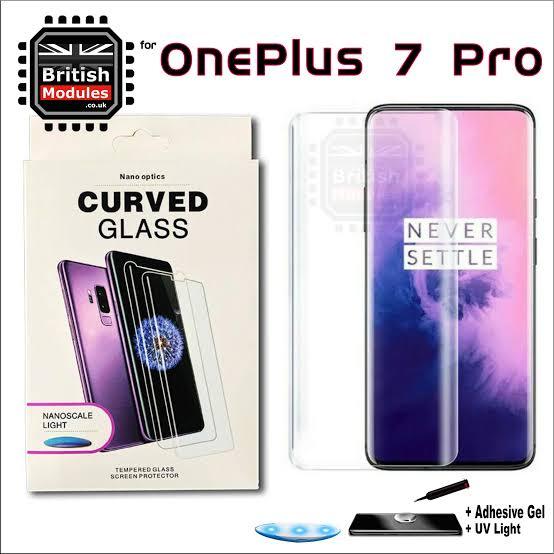 OnePlus 1+ 7Pro UV Tempered Glass Screen Protector Full Glue Nano Liquid Protective Film Original High Quality