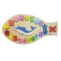 Fish Shape Geometric Shapes And Number Matching Board Early Learning Kids Toy Size : 16.5 x 9 x 0.8 Inches. 