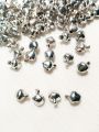 Beads 100 Pcs 10mm, 8mm, 6mm Vibrant Gold, Silver Ghungroo Beads Noisy and Noiseless Ghungru Charm Beads for Craft DIY. 