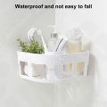 Removable Suction Cup Shower Tray Space-saving Shower Caddy with Drainage Hole Wall Mounted Bathroom Shelf for Organizing Toiletries Accessories Abs Material Shower Shelf. 
