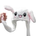 【Happier】 Cute Rabbit Hat Beanie Winter Moving Bunny Ears Hat For Kids&Adults Plush Earflaps Movable Ears Toy Kids Accessories Gitts. 