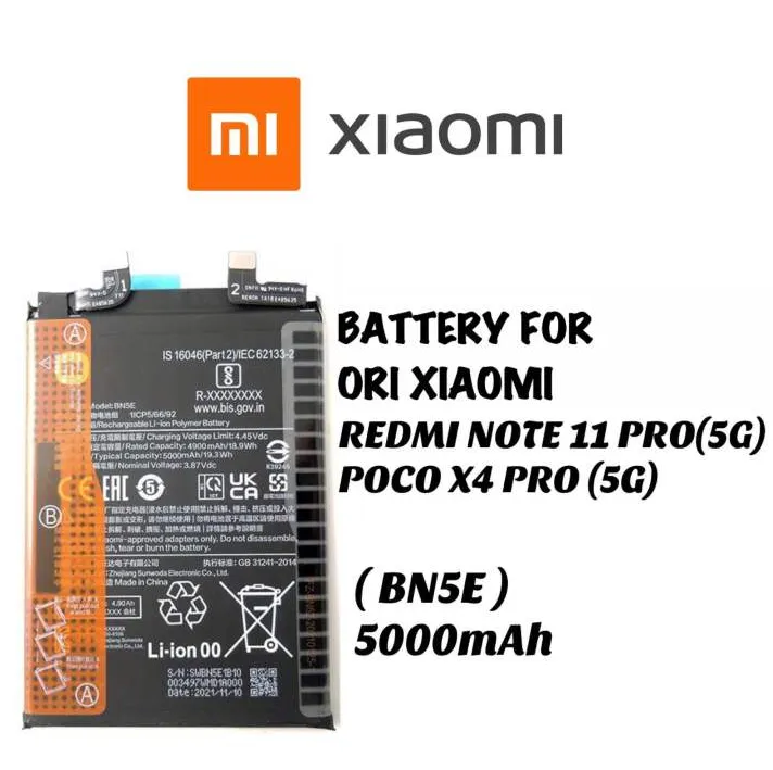 Redmi%20Note%2011%20Pro%205G%20/%20Poco%20X4%20Pro%20Battery%20Replacement%20BN5E%20Battery%20with%205000mAh%20_%20Black%20-%20Image%202
