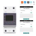 TOMZN WiFi Smart 63A/80A TUYA Energy Meter Kwh Metering Circuit Breaker Timer with voltage Amper and leakage protection for solar inverter. 