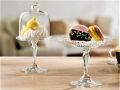 Imported Quality Mini Patisseries Cake Stand Glass Plate with Glass Dome Cover. 