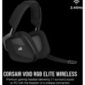 Corsair VOID RGB ELITE Wireless Premium Gaming Headset with 7.1 Surround Sound - Carbon - CA-9011201-AP - Discord Certified - iCue - PC MAC Playstation. 