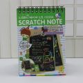 Scratch Note Black Cardboard Creative DIY Draw Sketch Notes for Toy Notebook School Supplies. 